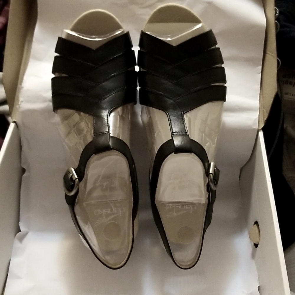 Dansko Mara Black Burnished Calf 41 (10.5-11) New In Box